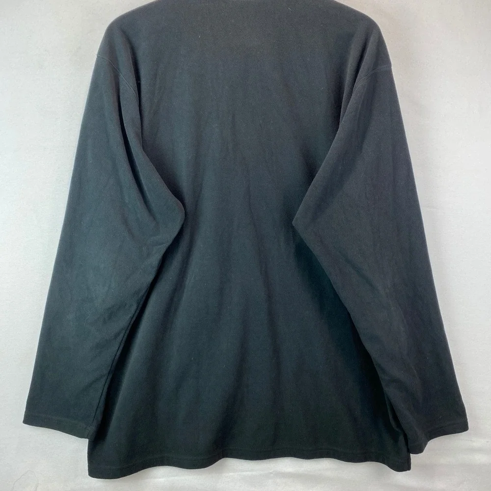 The North Face TKA 100 Quarter Zip Fleece Pullover Mens XXL Black Lightweight